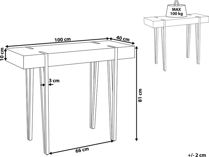 Image du produit Beliani Adena (100 x 40 x 81 cm)