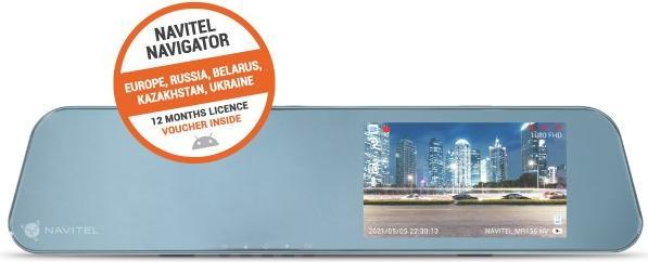 Produktbild Navitel MR155NV Dashcam (Akku, Beschleunigungssensor, Eingebaute Anzeige, Eingebautes Display, Eingebautes Mikrofon, GPS-Empfänger, Nachtsicht, WLAN, Full HD)