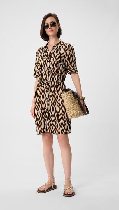 Actual product image Comma Kleid Fliessendes Crêpe-Kleid mit All-over-Print (40)