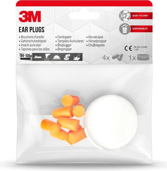 Actual product image 3M Hearing protection plugs, orange (8 x)