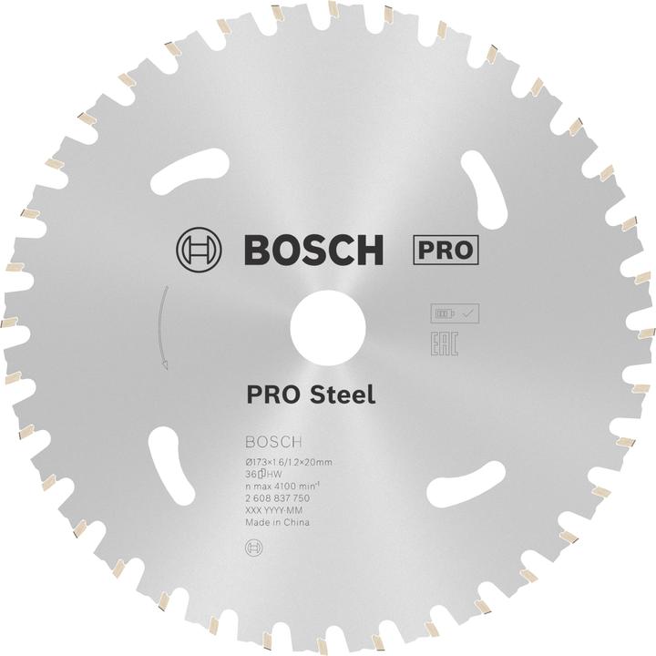 Produktbild Bosch Professional Zubehör PRO Steel cordless Kreissägeblatt, 173 x 1,6 x 20 mm