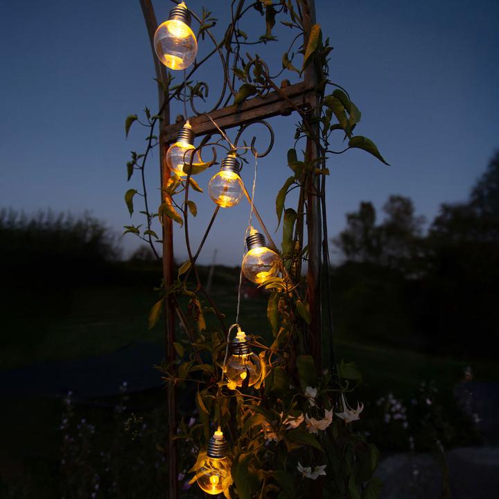 Produktbild Casativo Solar-LED-Lichterkette mit 20 LEDs, Glühbirnenform, 2,85 Meter, IP44 (2.85 m)