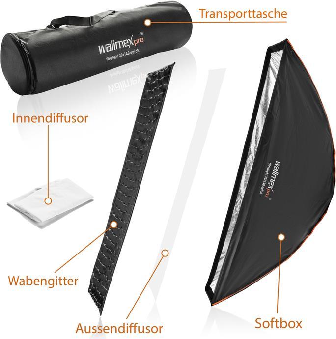 Produktbild Walimex pro pro II Striplight 25x150 cm (Softbox)