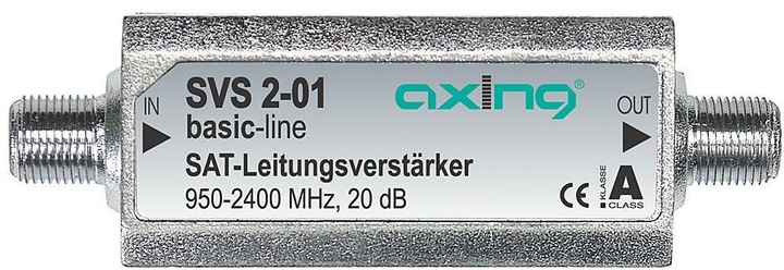Actual product image Axing SAT amplifier SVS 2-01 9502400 MHz, 20 dB (Original remote control)