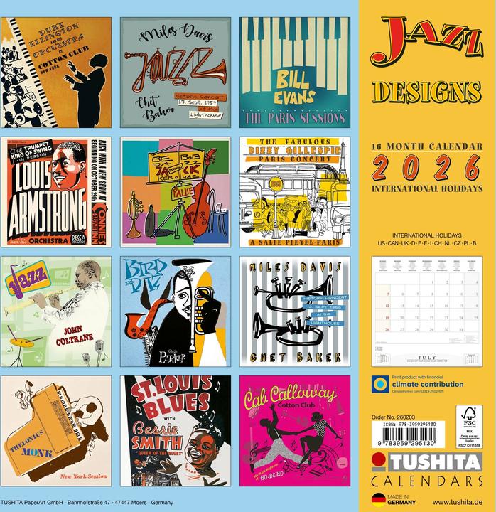 Produktbild Jazz Designs 2026 (30 x 30 cm)