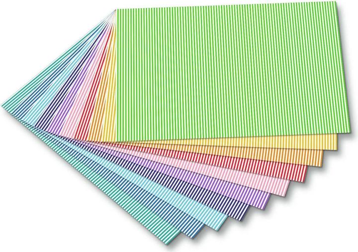 Actual product image Folia Motif block 2-sided stripes (300 g/m², 10 x)