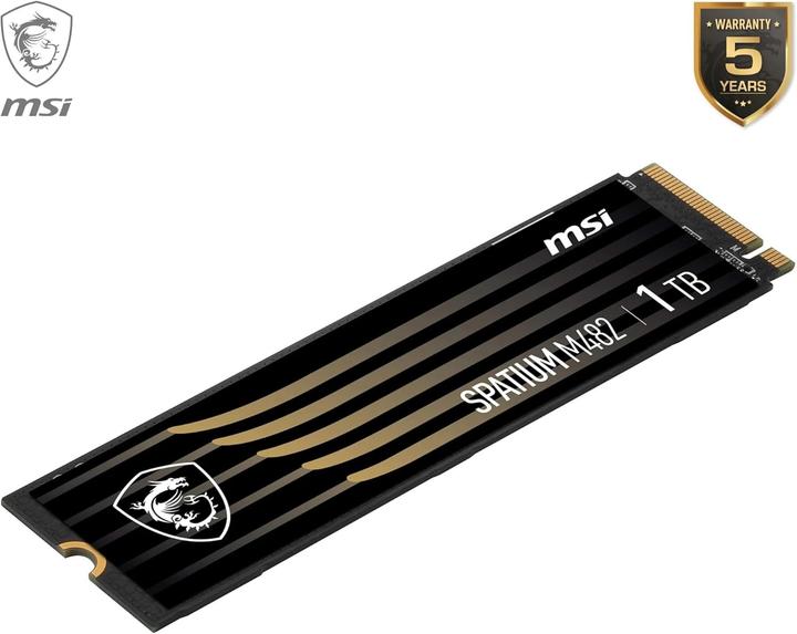 Image du produit MSI SSD 1TB M.2 Gen4 Spatium M482 PCIe 4.0 (1000 Go, M.2 2280)