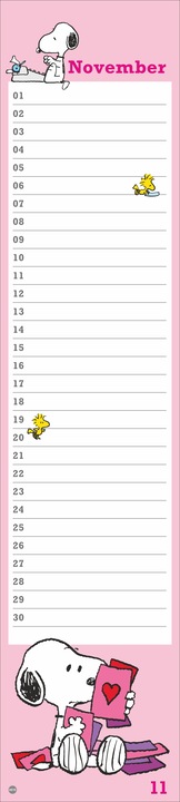 Image du produit Calendrier d'anniversaire Peanuts (11 x 49 cm, Couverture rigide, Allemand)