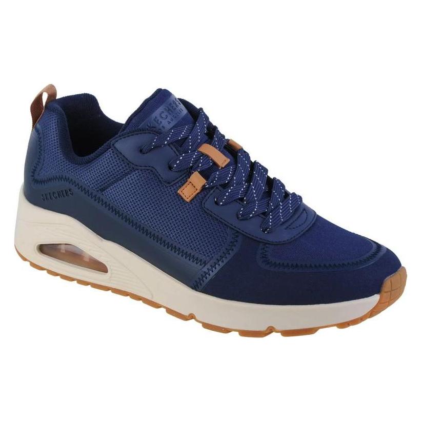 Skechers, Mannen, Sneakers, Uno-Layover 183010-Nvy - 43, Blauw, (43)