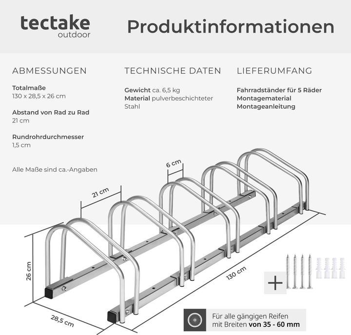 Actual product image tectake Bicycle stand