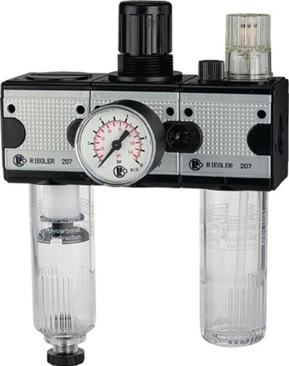 Riegler Maintenance unit MULTIFIX thread G 1/2 ″ semi-automatic BG II 3000 l/min width 200.8 mm