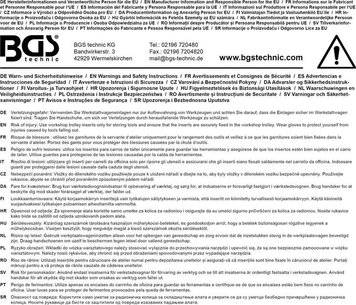 Immagine prodotto BGS Modulo per carrelli portautensili 1/6: set di utensili per bulloni di sicurezza per Audi 20 pz.