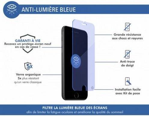 Actual product image Bigben Connected Life screen protector with blue light filter (1 pcs., Apple iPhone SE (3rd Gen))