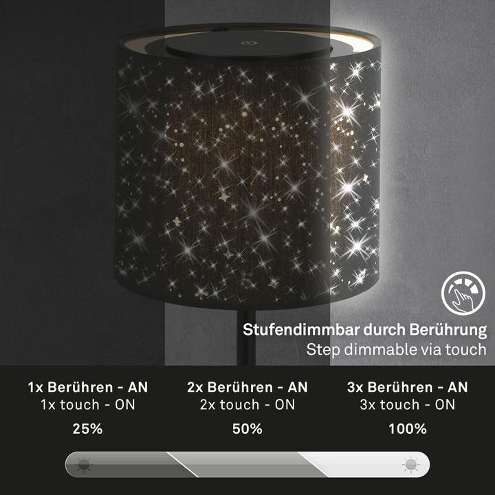 Produktbild Briloner LED Tischleuchte, schwarz, 1xLED-Module/3W (350 lm)