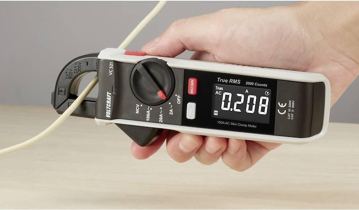 Actual product image Voltcraft VC-321 Current clamp CAT II 600 V, CAT III 300V Display (counts): 2000 (CAT II 600V, CAT III 300V)