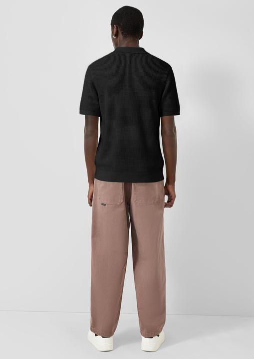 Produktbild s.Oliver Gestreiftes Strickpolo mit durchgehender Knopfleiste (M)