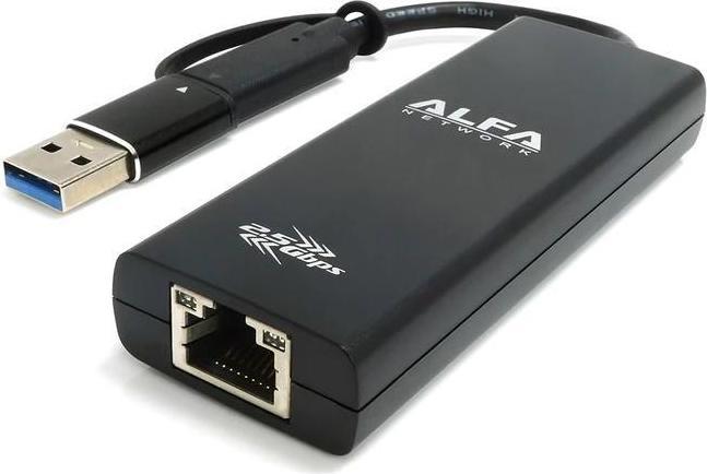 Alfa Network AUE2500CA - 2.5 Gbit/s Ethernet adapter with USB Type C connection (Ethernet, USB, USB-C)