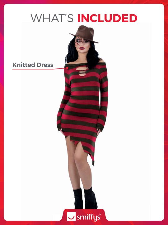 Produktbild Smiffys Freddy Krueger Kostümkleid für Frauen (M)