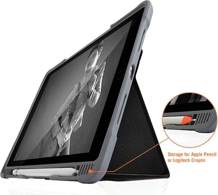 Produktbild STM Dux Plus DUO Case für Apple iPad 10,2" (2019) - schwarz/transparent (iPad 2019 (7. Gen))