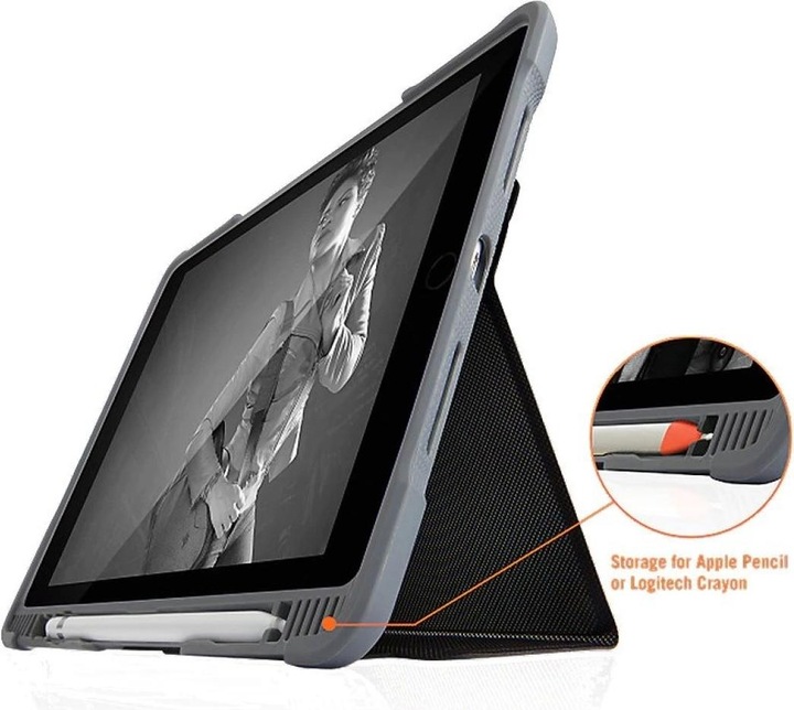 Actual product image STM Dux Plus DUO Case for Apple iPad 10.2" (2019) - black/transparent (iPad 2019 (7th gene))