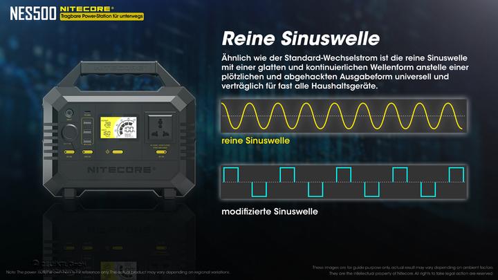 Actual product image Nitecore NES500 portable power generator for outdoors (518 Wh)