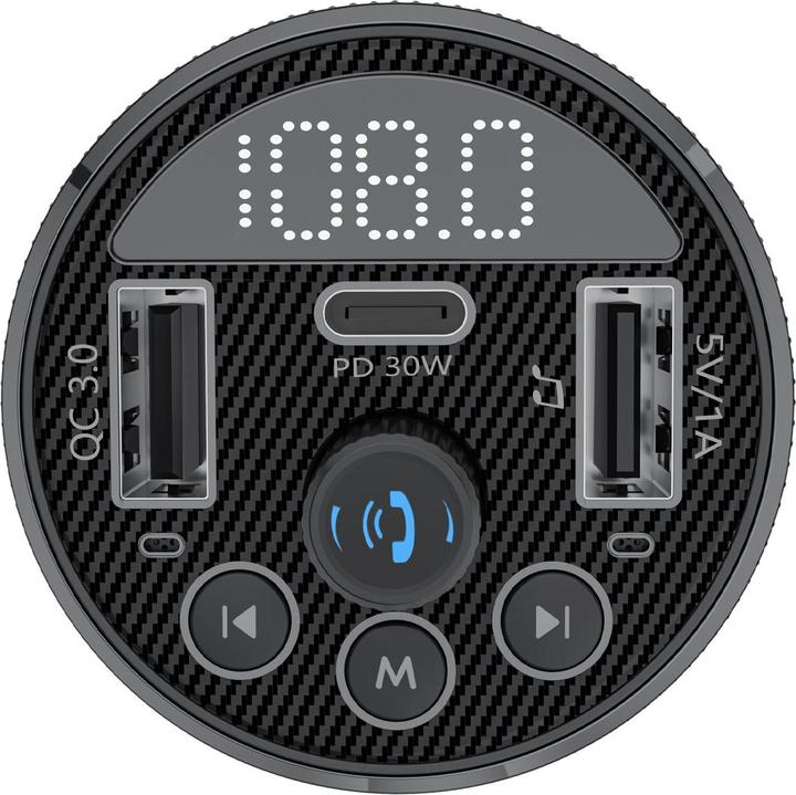 Produktbild Xlayer Kfz-Ladegerät 30W mit FM-Transmitter schwarz