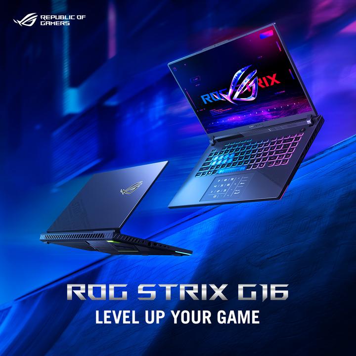 Produktbild ASUS ROG Strix G16 R9-8940HX 32 1 5070Ti G614PR- W11H (16", 1000 GB, 32 GB, DE, AMD Ryzen 9 8940HX)