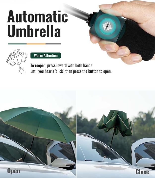 Produktbild Alopini Regenschirm Grosser sturmfester reflektierender Taschenschirm