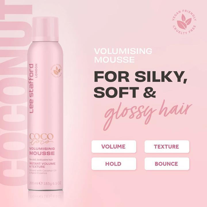 Produktbild Lee Stafford CoCo LoCo Agave Volumising Mousse - Foam hardener for hair volume - 200ml (200 ml)