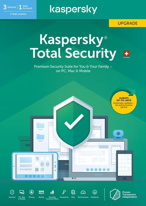 Image du produit Kaspersky Total Security Update (3 Utilisateur, 12 mois)