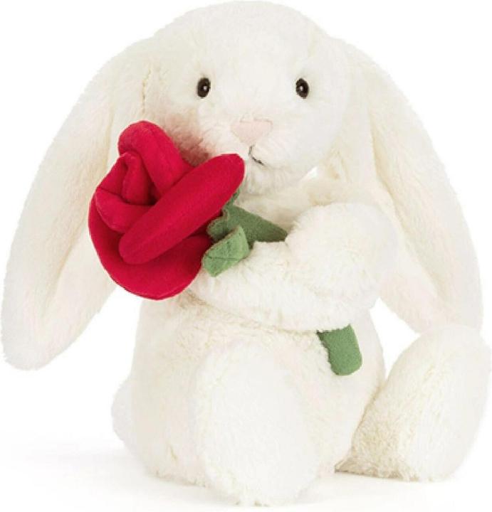 Jellycat Kuscheltier Hase mit Rosen Creme, 31 cm (31 cm)