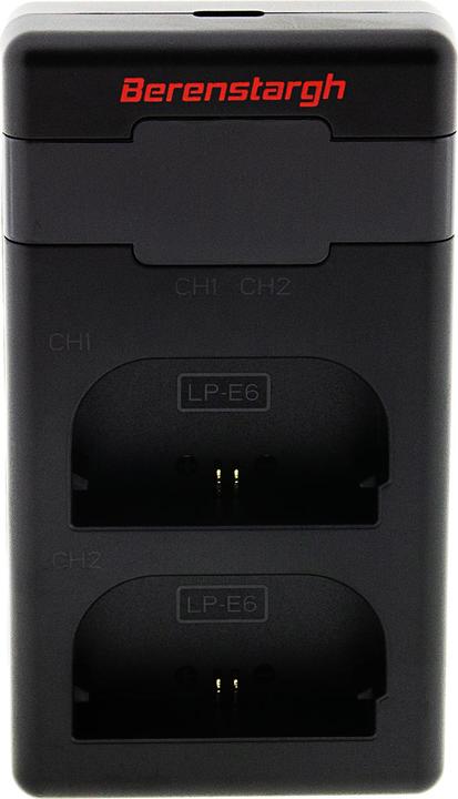 Productafbeelding Berenstargh Hyper PD Ladegerät Canon LP-E6 LPE6 EOS 60D EOS 70D EOS 5D 6D 7D inkl. USB-C Kabel (Lader zonder batterij)