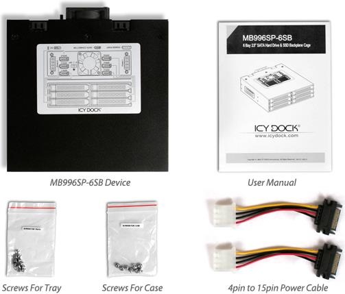 Productafbeelding Icy Dock Mb996sp-6sb (2.5")