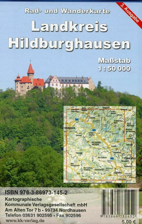 Cycling and hiking map Hildburghaus district