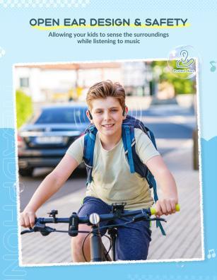 Produktbild Iclever Air Conduction Headphones BT C012589N1 74/85 dB, Blue/Black