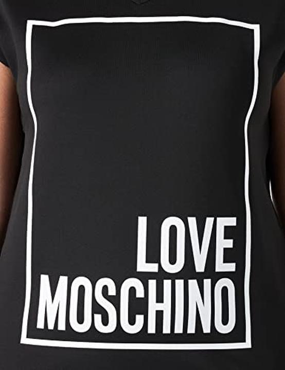 Actual product image Love Moschino Comfort Fit V-Neck Short Sleeve Dress (38)