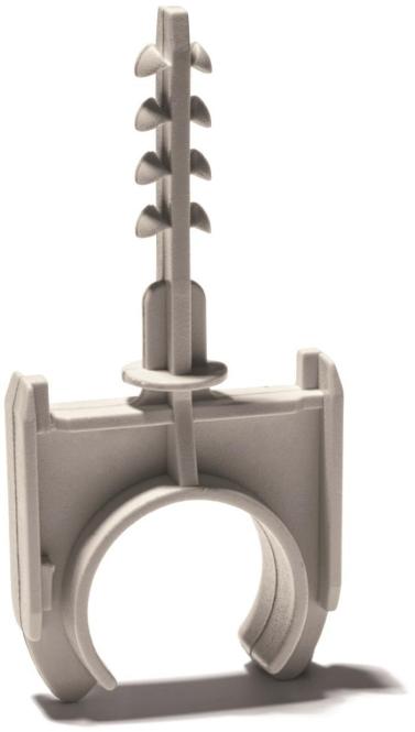 Actual product image Schnabl AKS 20 H0 light grey spacer clamp for pipe laying 30800