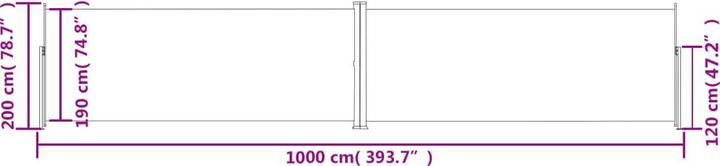 Image du produit vidaXL Seitenmarkise (10 m)