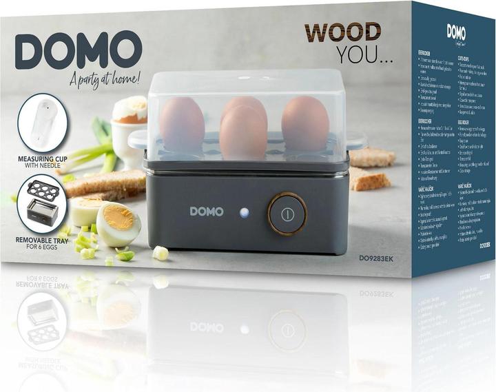 Produktbild Domo DO 9283 EK Eierkocher bis 6 Eier matt grau