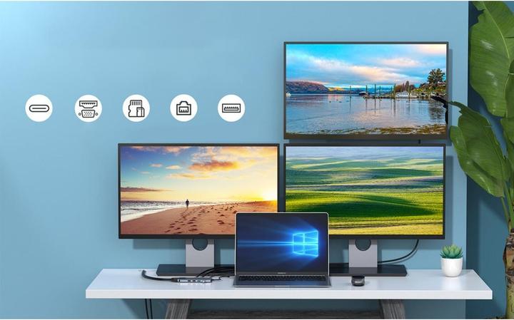 Actual product image Choetech HUB-M26-GY (USB-C, 1 Ports)