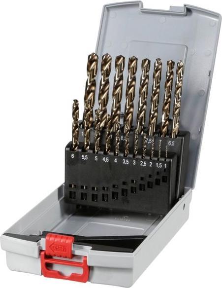 Actual product image Bosch Professional Zubehör PRO Stainless Steel HSS-Co twist drill set, 19 pcs. (1 mm, 1.5 mm, 2 mm, 2.5 mm, 3 mm, 3.5 mm, 4 mm, 4.5 mm, 5 mm, 5.5 mm, 6 mm, 6.5 mm, 7 mm, 7.5 mm, 8 mm, 8.5 mm, 9 mm, 9.5 mm, 10 mm)