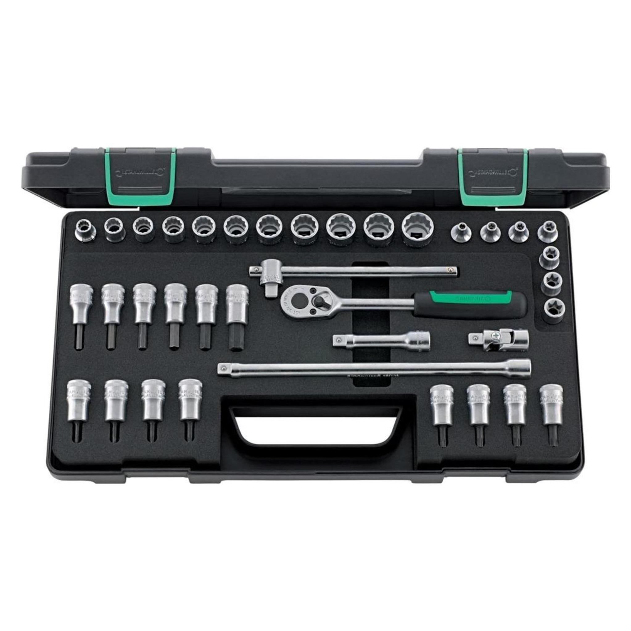 Stahlwille, Dopsleutel + Dopmoer, Dopsleutelset 3/8 (10 Mm) 37 Stuks (19 Mm, 12 Mm, 14 Mm, 16 Mm, 10 Mm, 18 Mm, 17 Mm, 11 Mm, 15 Mm, 8 Mm, 9 Mm, 13