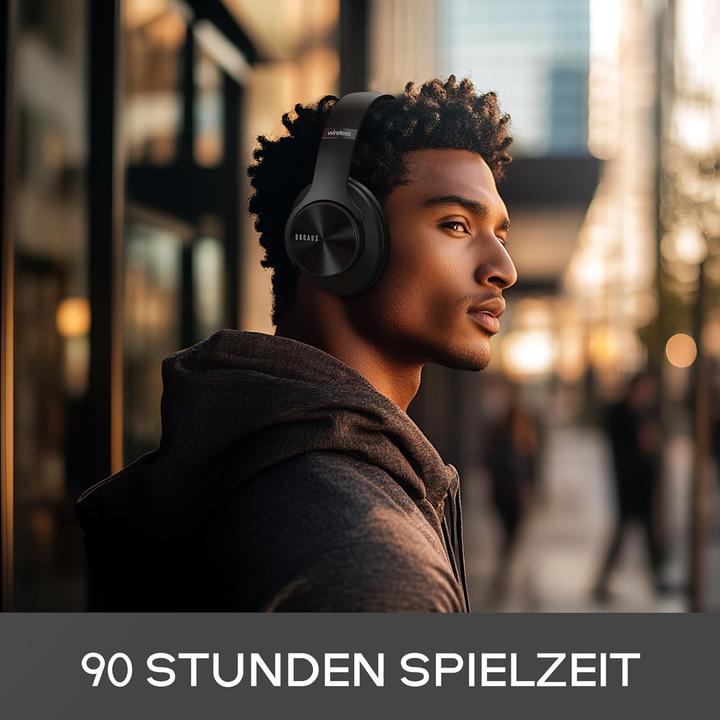 Actual product image Doqaus Bluetooth Over-Ear Kopfhörer mit 3 EQ-Modi (NC, 90 h, Cable, Wireless)