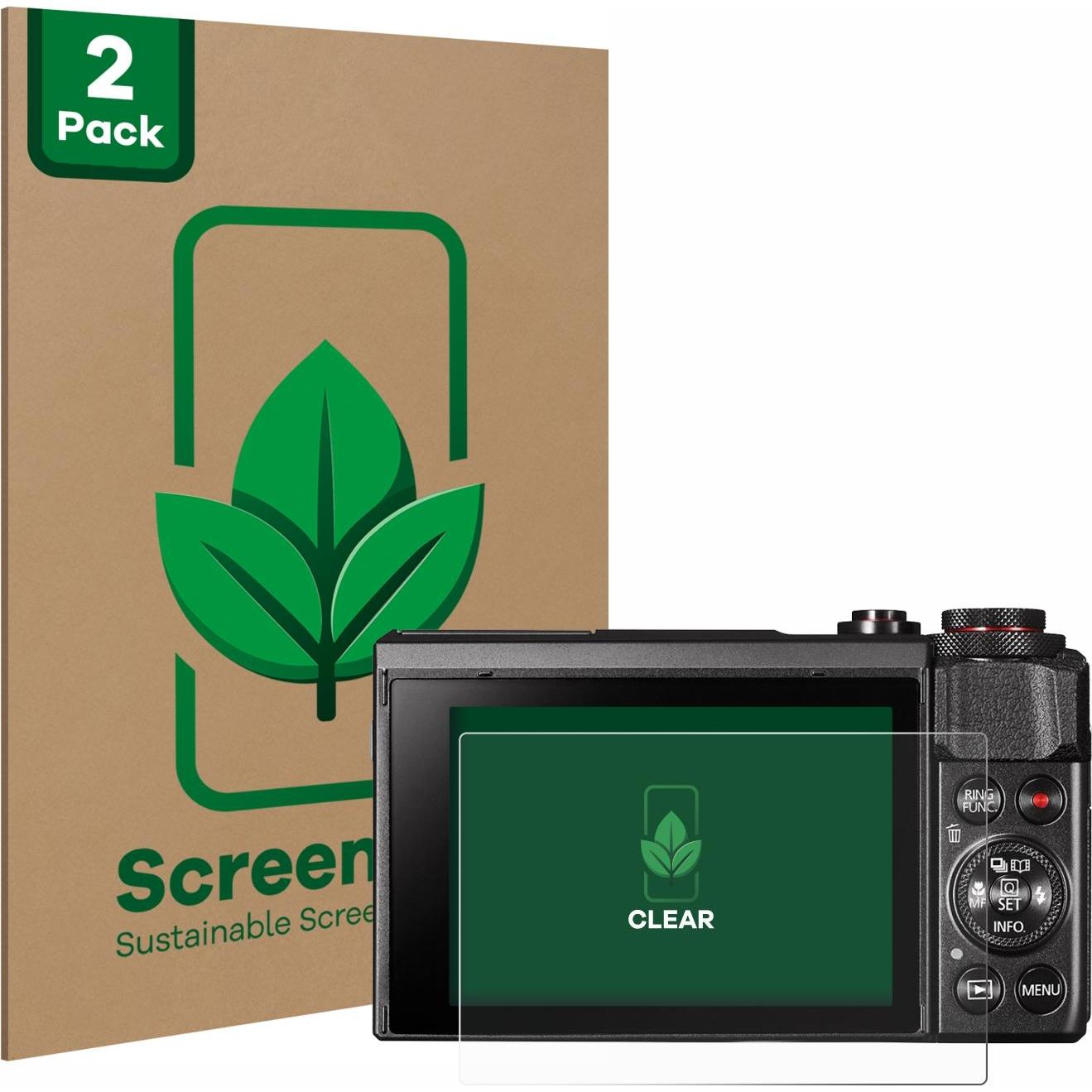 ScreenLeaf Schutzfolie nachhaltiger Displayschutz Displayschutzfolie Folie Klar Transparent (Displayschutz, PowerShot G7...