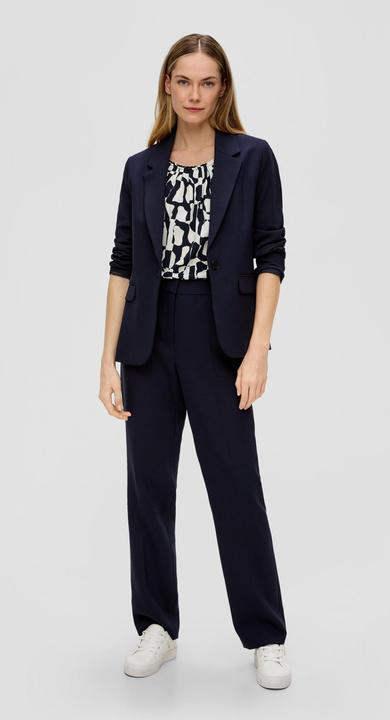 Image du produit S.Oliver Bluse Gemusterte Bluse mit Falten-Details (36)