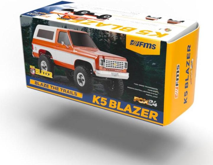 Productafbeelding FMS Chevrolet K5 Blazer 1:24 oranje - RTR 2,4GHz (RTR Gereed voor gebruik)