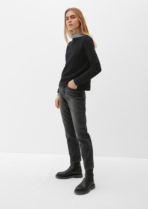 Produktbild s.Oliver Sweatshirt Sweatshirt mit Musterstruktur (34)