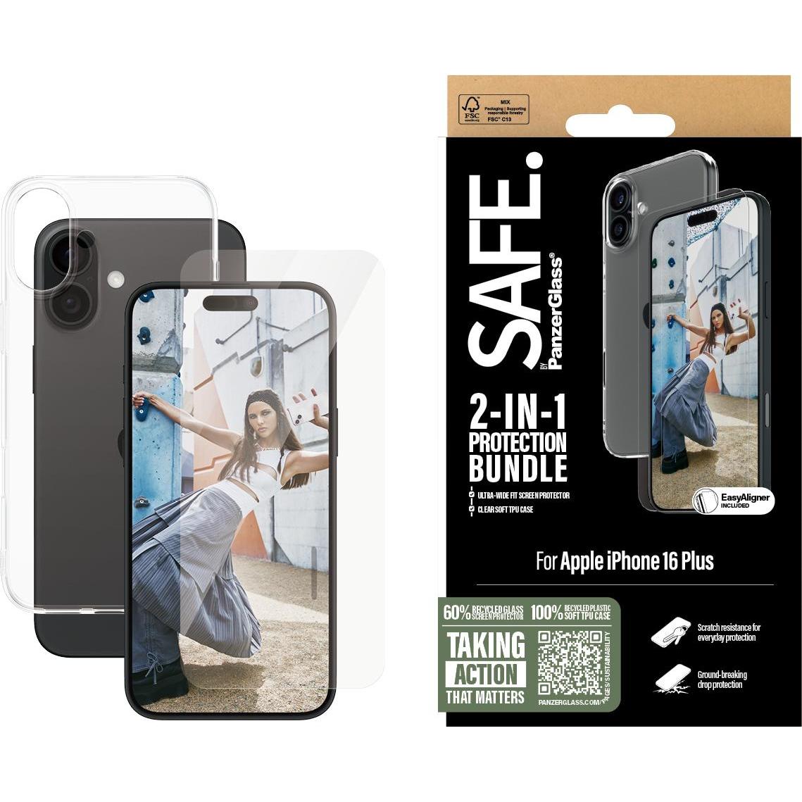 Thumbnail - Safe Screen Protector (1 Stück, Apple iPhone 16 Plus), Smartphone Schutzfolie, Transparent