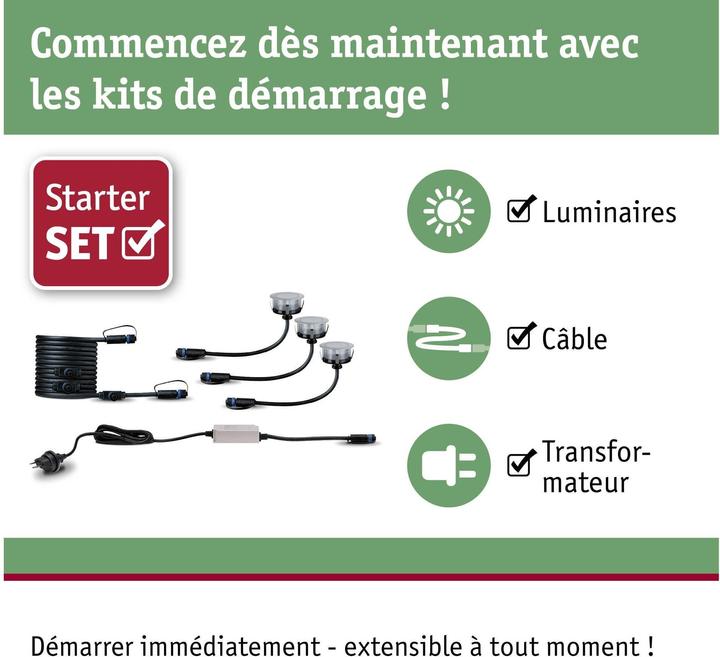 Produktbild Paulmann Plug & Shine Floor Starterset (100 lm, IP67)