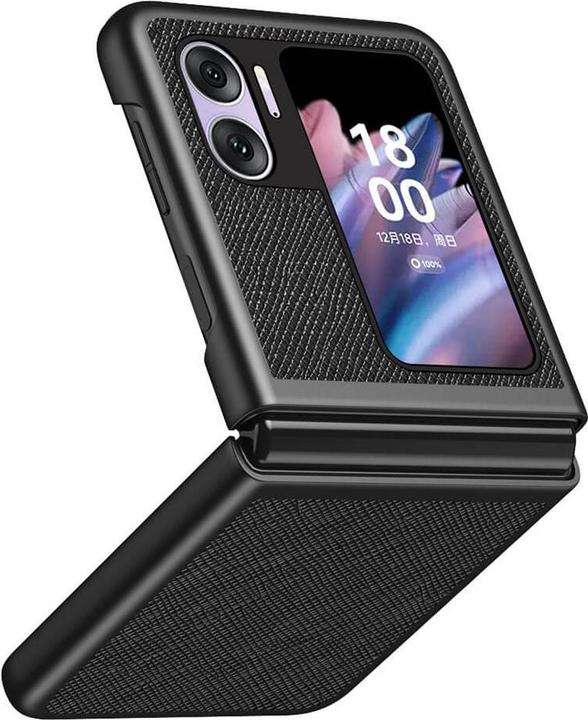Produktbild Cover-Discount OPPO Find N2 Flip - Cross Textur Schutzcase schwarz (Oppo Find N2 Flip)
